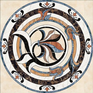 Chinese Professional China Natural Stone Marble Mosaic Pattern Water Jet Medallion for Flooring