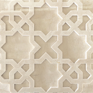 Yellow Onyx Marble - Cream Marfil marble hollowed-out lattice three-dimensional sculpture wall – Morningstar
