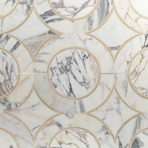 Supply OEM/ODM China Waterjet White Marble Mosaic SF-M-050 for Indoor Floor Wall Ceiling