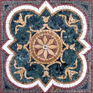 Factory Promotional China Natural Marble Tile Stone Water Jet Medallion/Pattern/Mosaic for Hotel Hall/Indoor Decoration