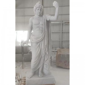 Manufacturing Companies for China Religious Life Size Marble Stone Carving Angle with Book Statue Sculpture