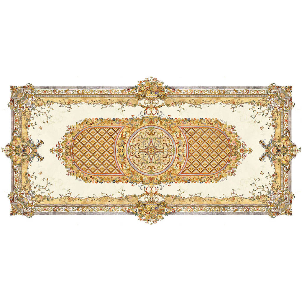 Taj Mahal Quartzite - marble inlay carpet  – Morningstar