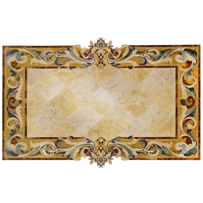 Green Marble Flooring Design - marble inlay carpet  – Morningstar