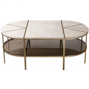 High Performance China Elegant Stainless Steel Marble Top Coffee Table