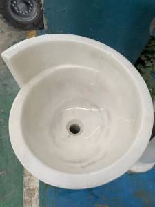 China Hot sale Natural Stone Marble Polished Round Sink for Bathroom Garden Landscape