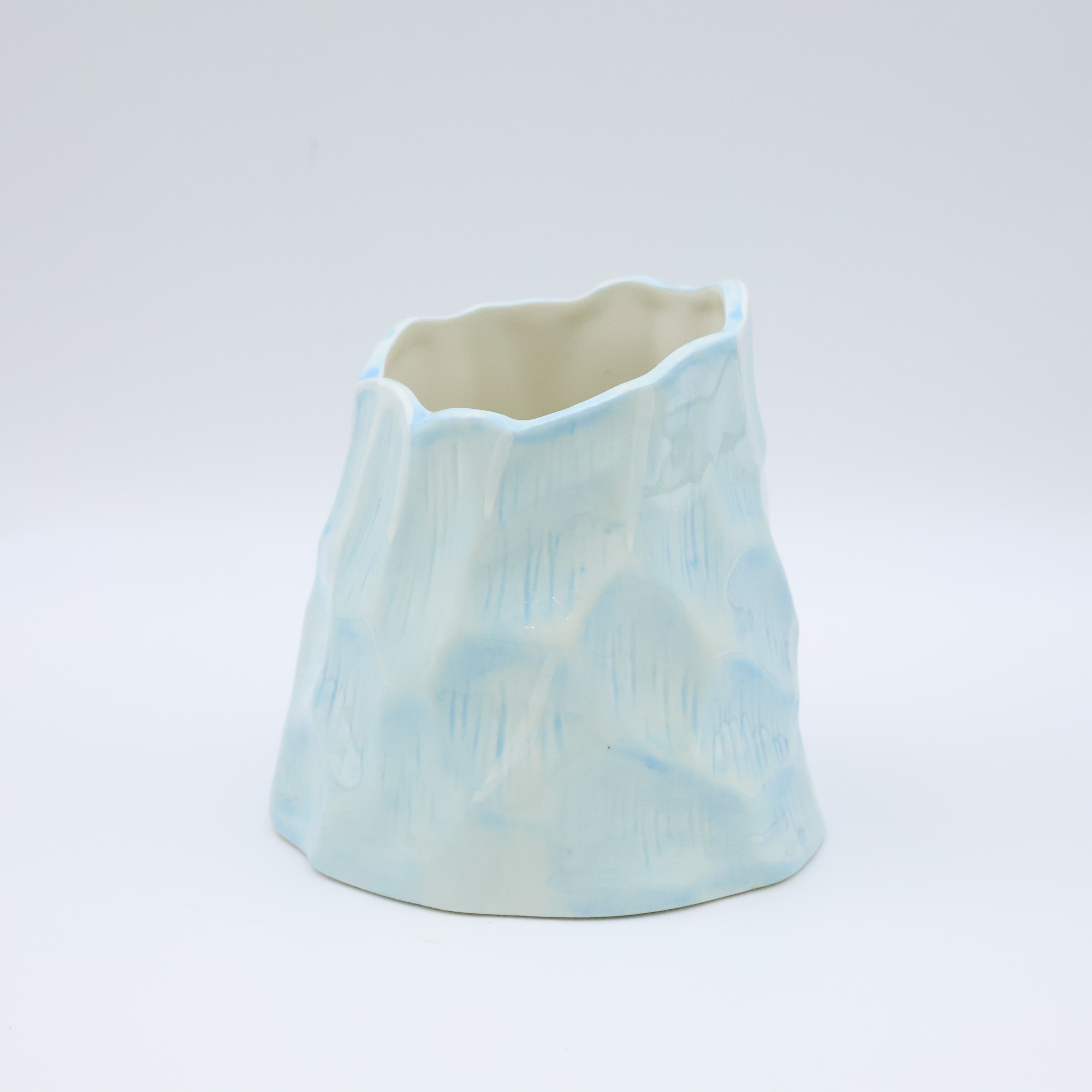 Ceramic Volcano Tiki Mug Blue