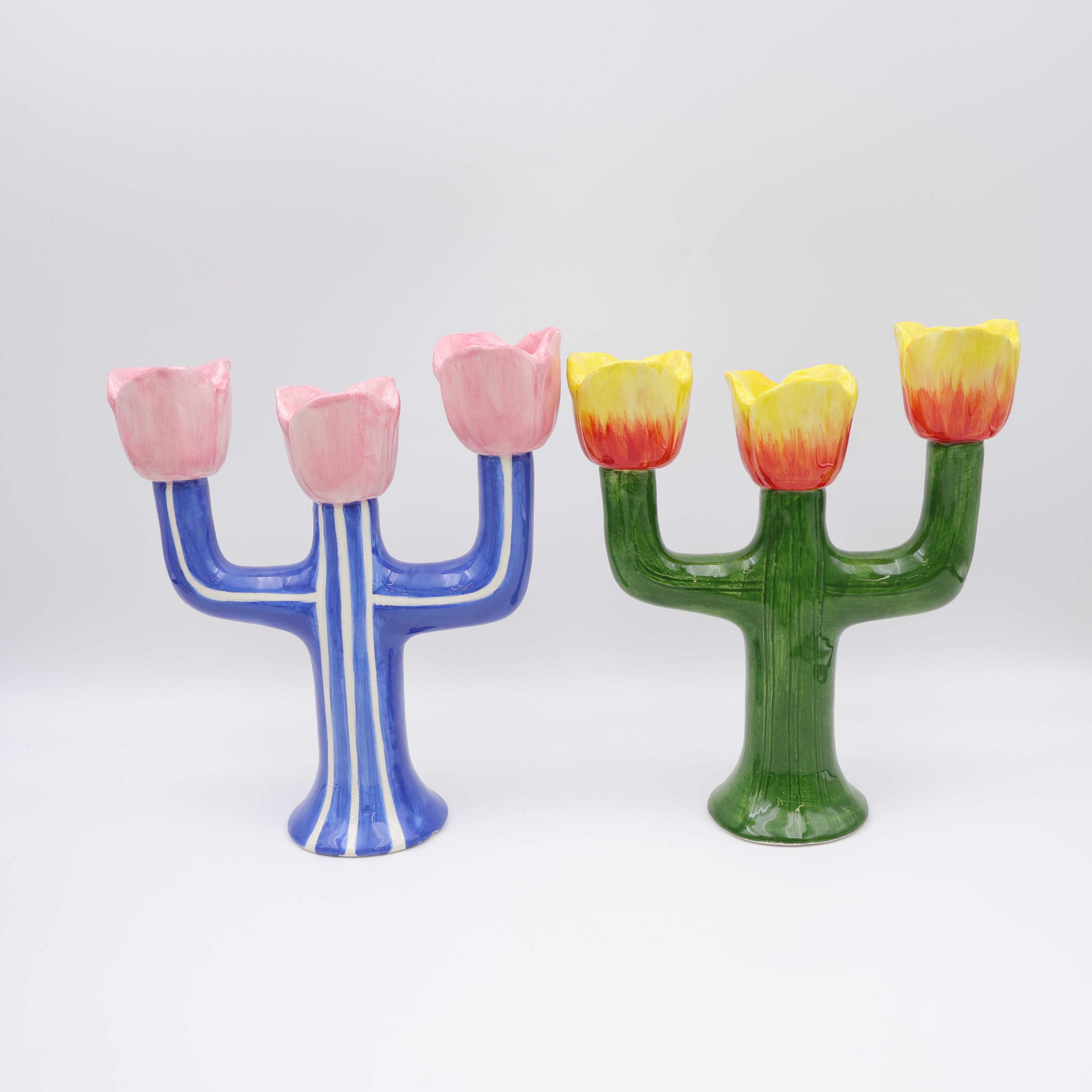 Ceramic Tulip Candle Holder