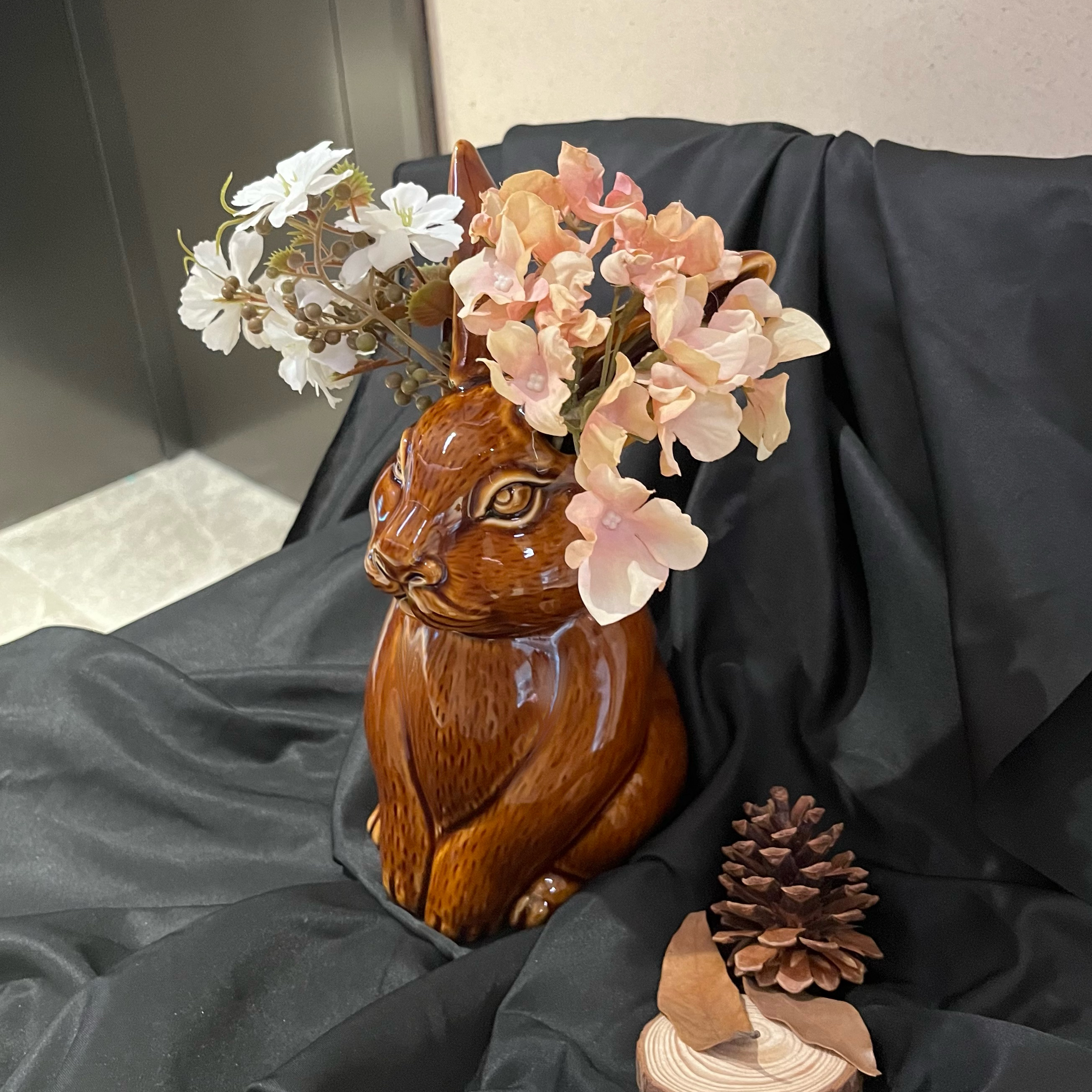Ceramic Rabbit Flower Vase