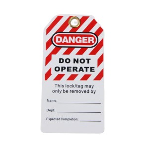 Lockout Tags Universal Industrial Safety Warning Customized PVC Lockout Tags