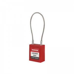 MRS stainless steel 175mm cable padlock with universal key available for industrial