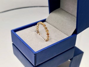 10K/14K/18K Yellow/Rose/White Gold Ring Colorful Orange Tourmaline Ring Real Natural Gemstone