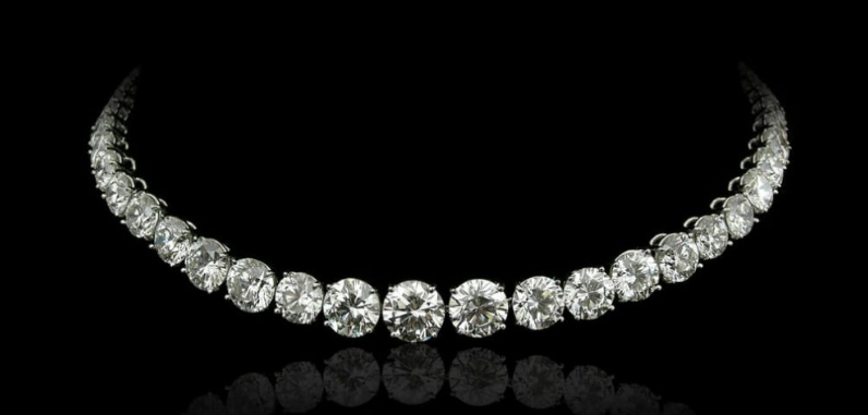 Bridal Diamond Tennis Necklace