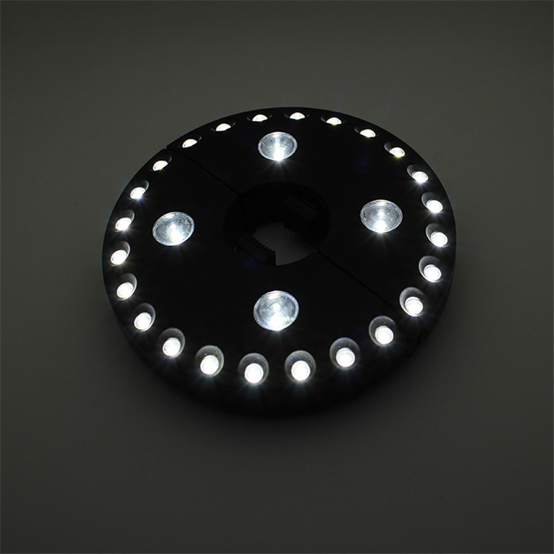 Lampu Payung Patio 3 Mod Kecerahan Tanpa Kord 28 Lampu LED pada 200 lumens-4 x Bateri AA Dikendalikan, Lampu Tiang Payung untuk Payung Patio, Khemah Perkhemahan atau Penggunaan Dalaman