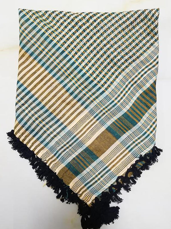 Arabic yarn-dyed multi-color turban