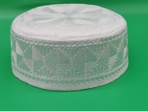 China wholesale 3cm Emb Caps - 5–10CM White Saudi Arabian Embroidered Hat – Qinlong