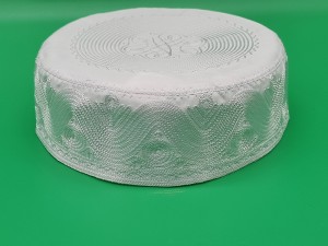 China wholesale Leather Kufi - 5–10CM White Saudi Arabian Embroidered Hat – Qinlong