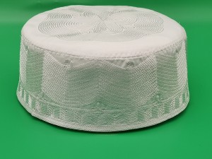5–10CM White Saudi Arabian Embroidered Hat