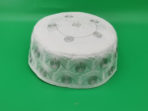 OEM Supply Weave Kufi - 5–10CM White Saudi Arabian Embroidered Hat – Qinlong