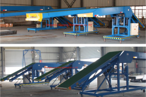 Heavy duty Telescopic belt  Conveyor for loading unloading cargoes from trucks / containers