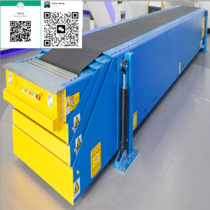 Telescopic belt conveyor for boxes cargoes loading unloding truck / container