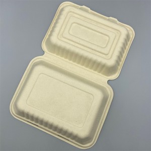 Kotak Makan Siang Makanan 1000ML Bawa Pulang Jerami Gandum Biodegradable Ramah Lingkungan