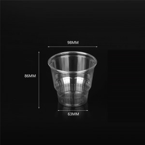 बायोडिग्रेडेबल 12oz/360ml PLA क्लियर आइस्क्रीम कप