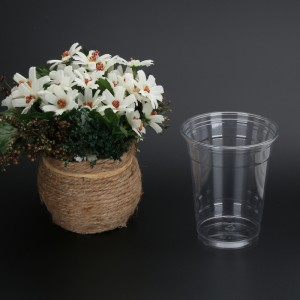 12oz Hot Sell Eco-Friendly Disposable Transparent PLA Cup Kanggo Minuman Dingin