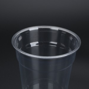 Rastlinné kompostovateľné číre studené poháre PLA 10 oz – 24 oz