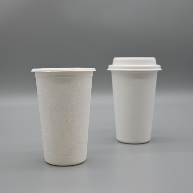захарна тръстика 16oz биоразградими чаши за кафе за еднократна употреба