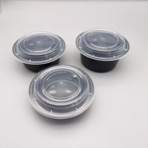 Okrúhle jednorazové PP plastové nádoby na rýchle občerstvenie, ktoré si môžete vziať so sebou