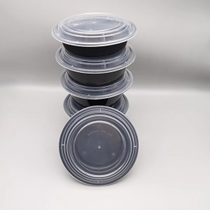 24oz Round American Style Disposable PP Plastic Fast Food Containers