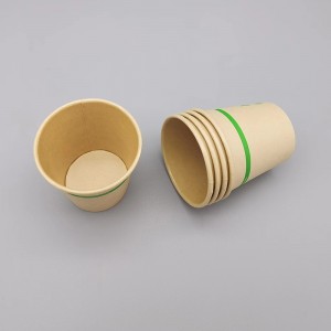 Recyclebare 4oz composteerbare bamboevezel papieren beker met coating op waterbasis