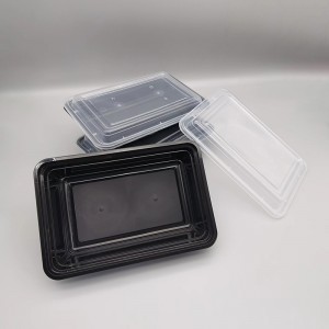 Takeaway American Style Disposable PP Plastic Retangle Fast Food Container