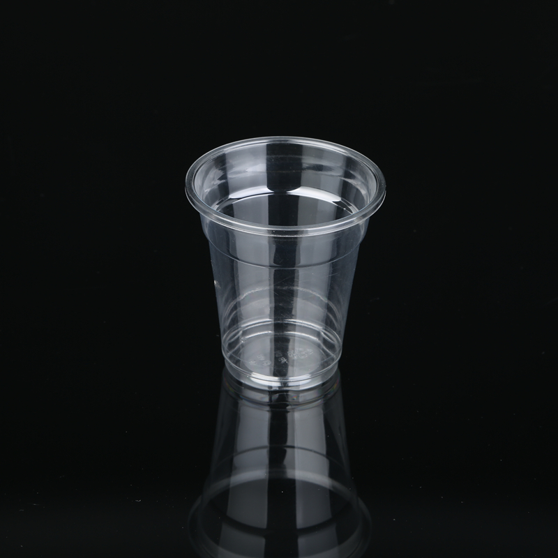Vaso de bebida fría transparente de PLA ecolóxico compostable biodegradable
