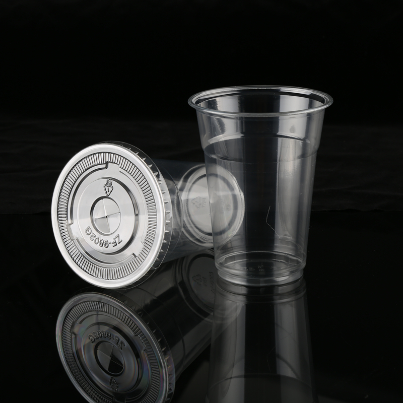 Vasos transparentes de PLA compostables de 16 oz |Vasos de bebida fría ecolóxicos