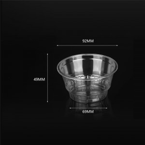 5oz / 150ml Konpostabl PLA Transparan Glas-Cream Cup