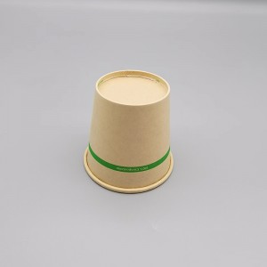 Перерабатываемый бумажный стаканчик с покрытием на водной основе из бамбукового волокна на 4 унции