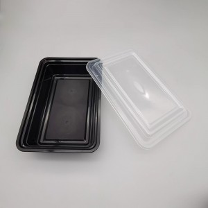 Takeaway American Style Disposable PP Plastic Retangle Fast Food Container