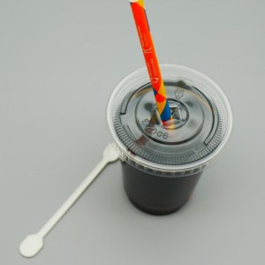 Retire copos de plástico descartáveis ​​copo PLA com tampas transparentes para leite, chá, bebida fria