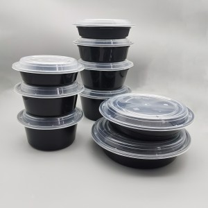 Afhaalronde ronde wegwerpbare PP-plastic voedselcontainers in Amerikaanse stijl