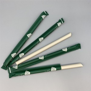 Individually Wrapped Natural Bamboo Drinking Straw