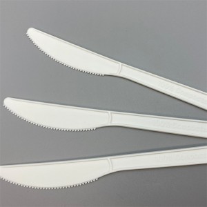 Natural 7” Cornstarch Cutlery – Disposable Knife, Fork & Spoon