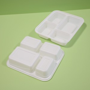 kugadzikana CPLA lunch box takeout food container ine clear lid
