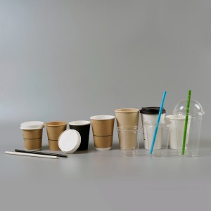 Recyclable Single Wall / habeli lebota Kofi Paper Cups PLA barbotage