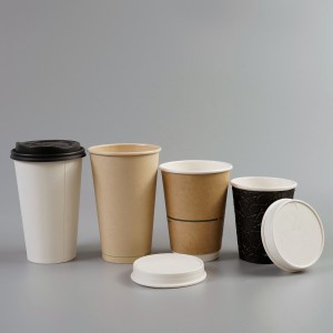 Recyclable Single Wall / kabini udonga Coffee Paper Cups PLA ukutyabeka