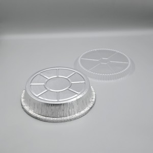 Ekologiczna okrągła patelnia z folii aluminiowej w kształcie diamentu z frytkownicą powietrzną OPS Lid