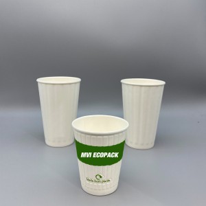 Enostenske kavne skodelice iz papirja na vodni osnovi, ki jih je mogoče reciklirati