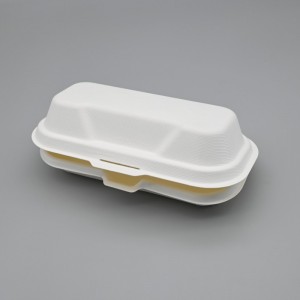New Arrrival fanary Bio compostable siramamy bagasse Hot dog container