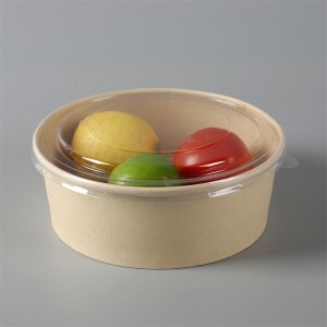 Ecofriendly Disposable bamboo fiber Bowl with Lid food Container