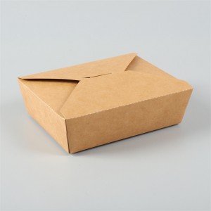 Eco-friendly Disposable Kraft Paper food container Takeaway packaging